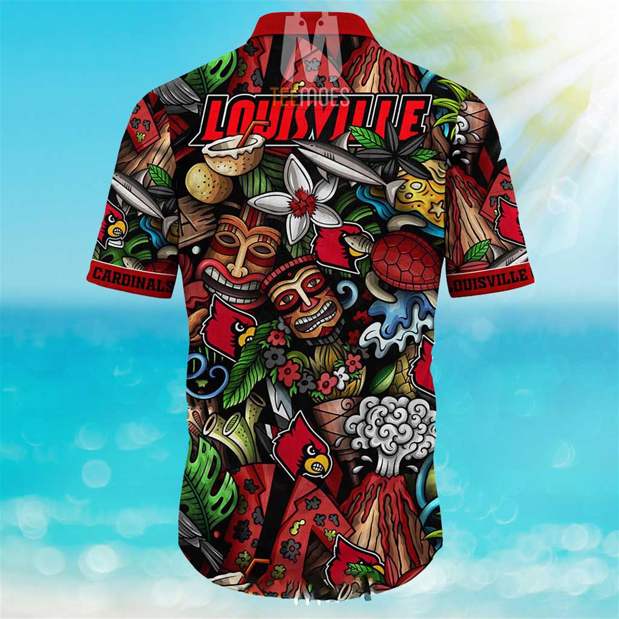 Louisville Cardinals Ncaa Mens Floral Special Design Hawaiian Shirt Louisville Cardinals Ncaa Mens Floral Special Design Hawaiian Shirt