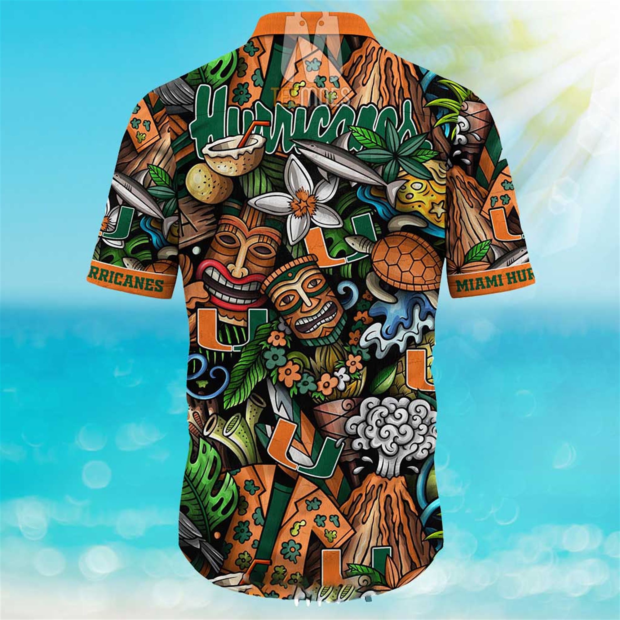 Miami Hurricanes Ncaa Mens Floral Special Design Hawaiian Shirt Miami Hurricanes Ncaa Mens Floral Special Design Hawaiian Shirt