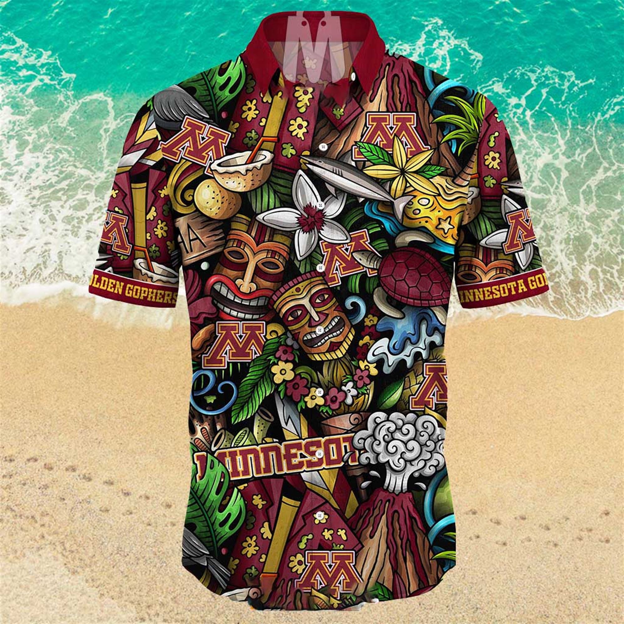 Minnesota Golden Gophers Ncaa Mens Floral Special Design Hawaiian Shirt
