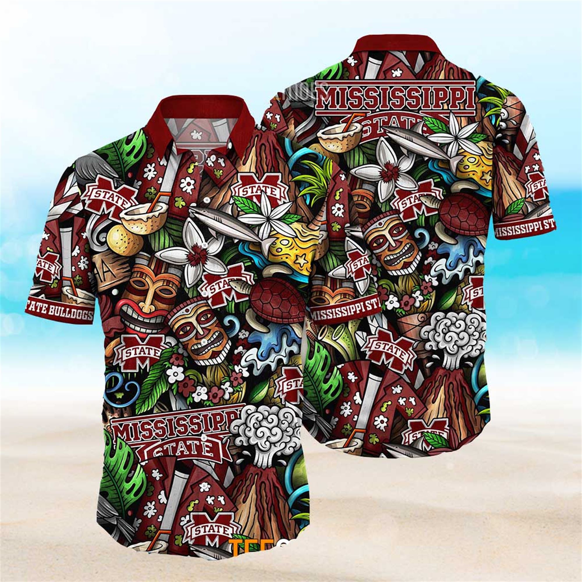 Mississippi State Bulldogs Ncaa Mens Floral Special Design Hawaiian Shirt