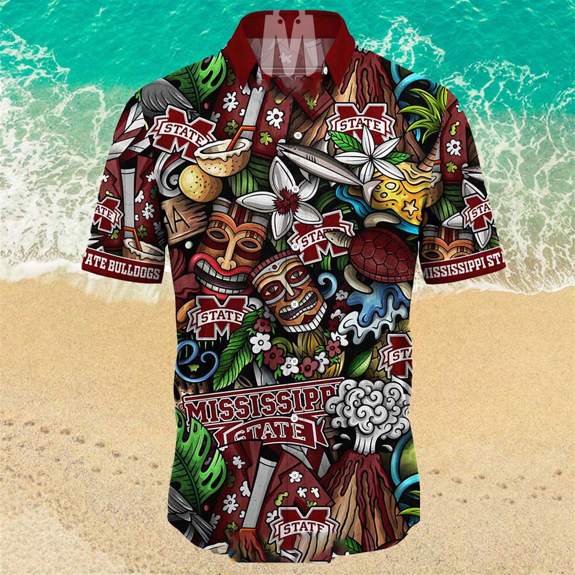 Mississippi State Bulldogs Ncaa Mens Floral Special Design Hawaiian Shirt