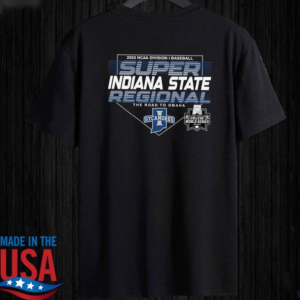 Super Indiana State Sycamores Regional The Road To Omaha College World Series 2023 Ncaa Shirt Super Indiana State Sycamores Regional The Road To Omaha College World Series 2023 Ncaa Shirt