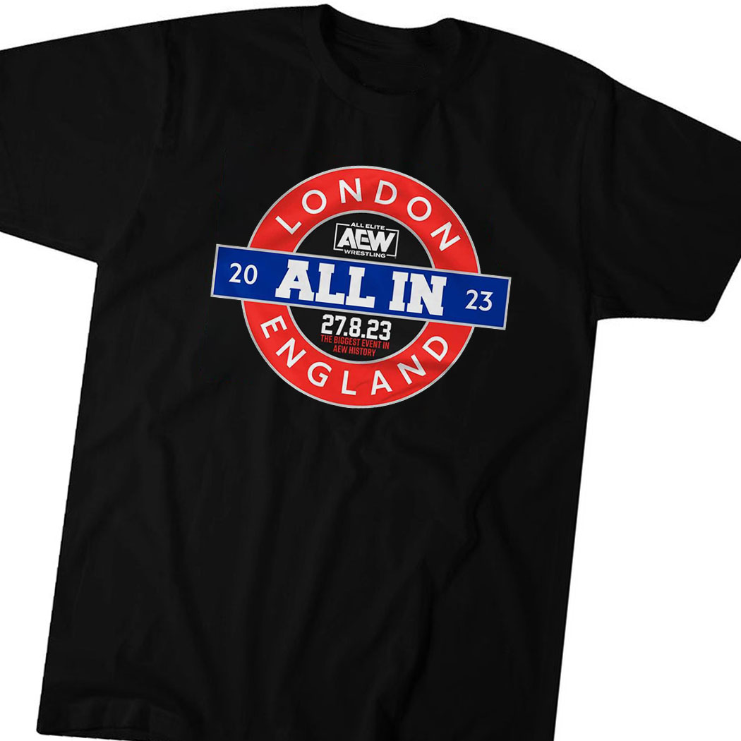 Aew All In 2023 Locomotion T-shirt London England