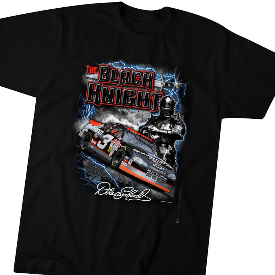 Black Knight Dale Earnhardt Checkered Flag Sports T-shirt Black Knight Dale Earnhardt Checkered Flag Sports T-shirt