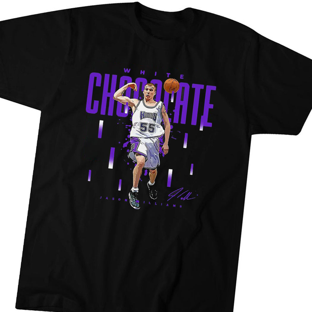 Chocolate Sacramento Kings Jason Williams White Signature Shirt