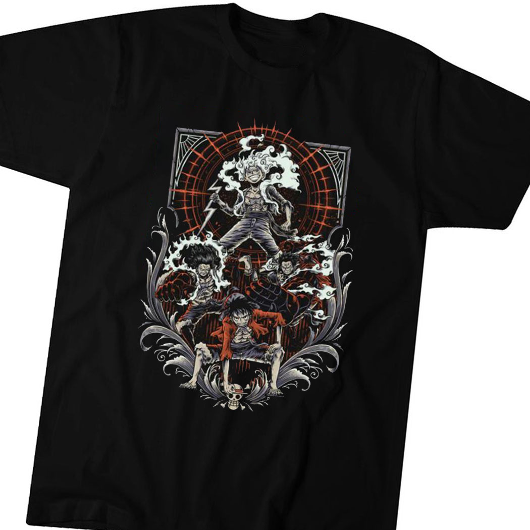 Gear 5 Transformation Shirt Monkey Luffy Nika One Piece Straw Hat Pirates Gear 5 Transformation Shirt Monkey Luffy Nika One Piece Straw Hat Pirates