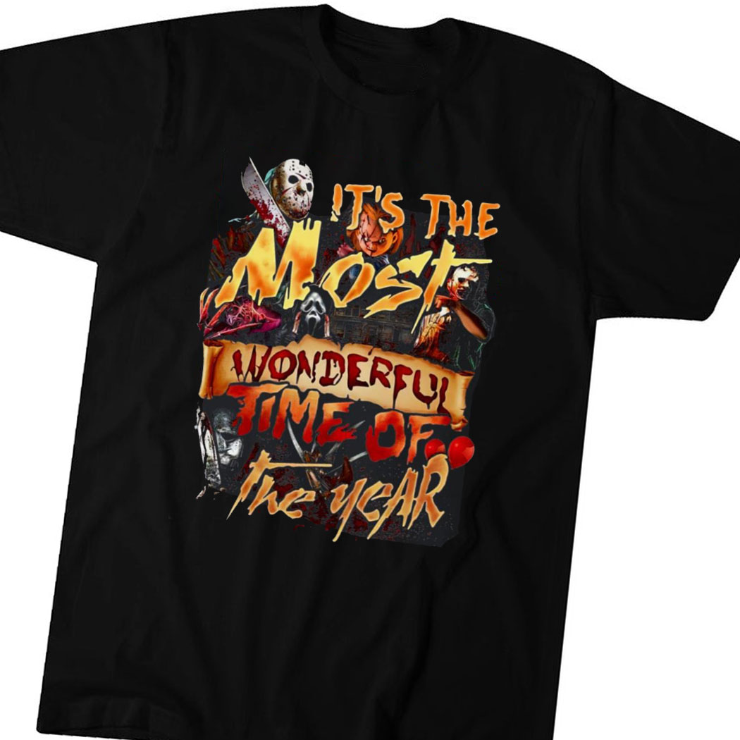 Horror Chracters Halloween It’s The Most Wonderful Time Of The Year Shirt