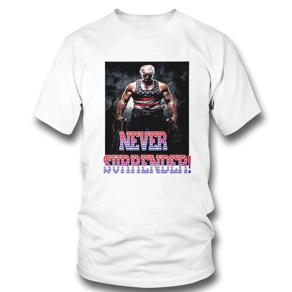 Trump Never Surrender Mugshot Shirt