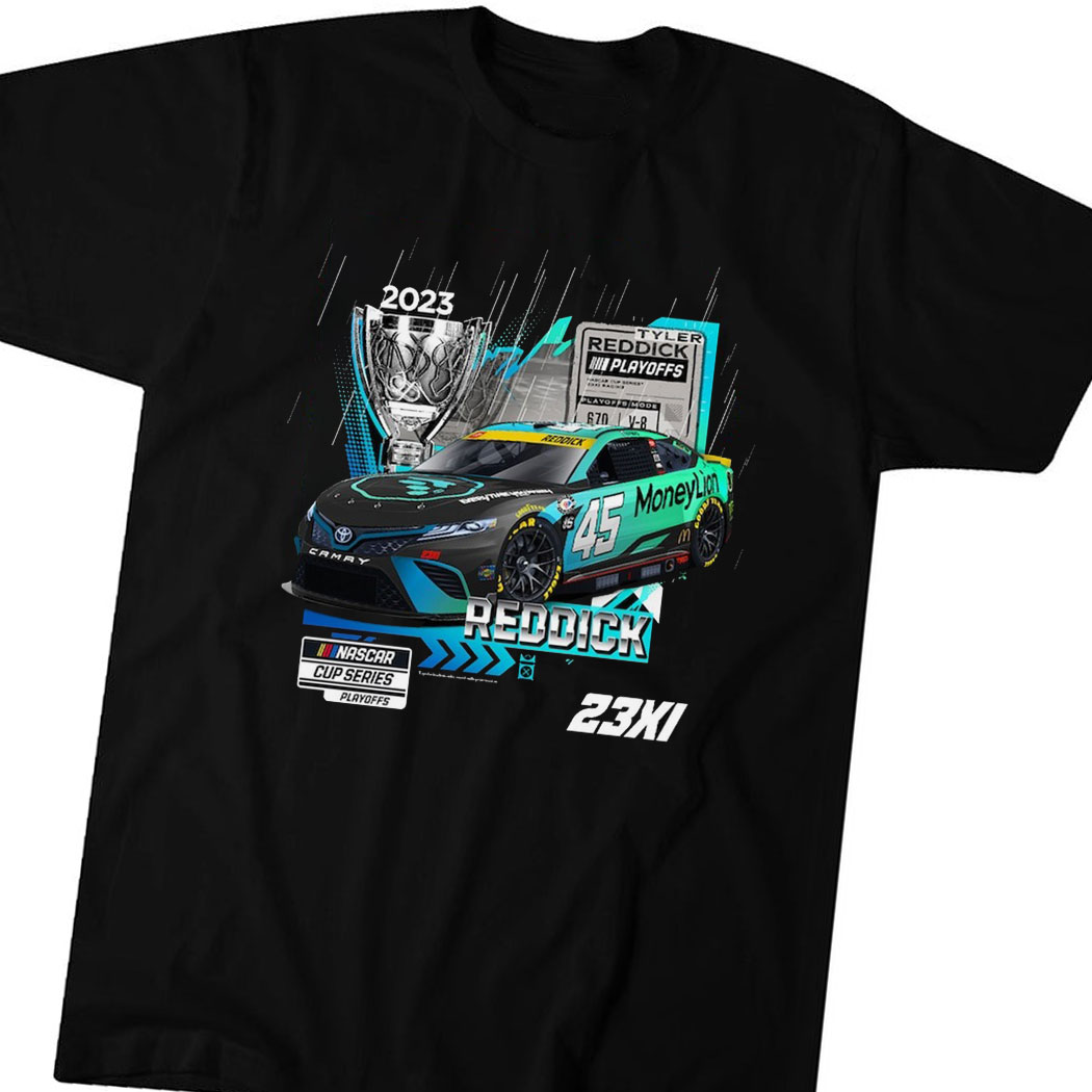 Tyler Reddick 23xi Racing Black 2023 Nascar Cup Series Playoffs Money Lion T-shirt