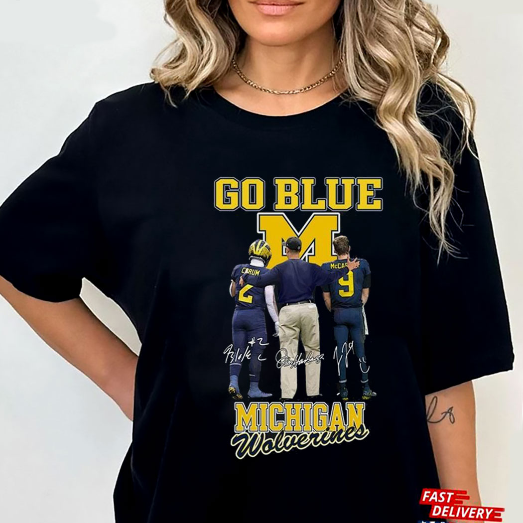 Go Blue Michigan Wolverines Signature Shirt Go Blue Michigan Wolverines Signature Shirt