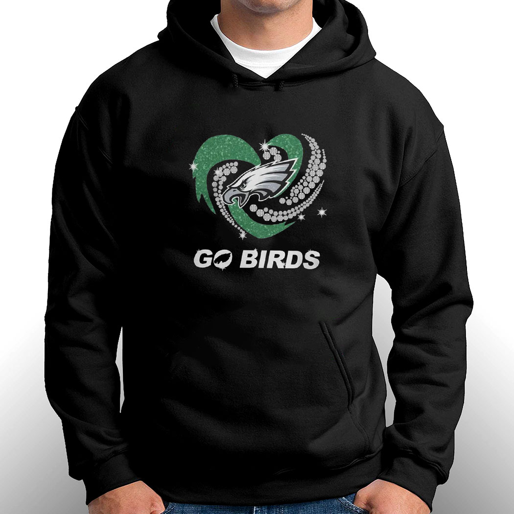 Go Birds Philadelphia Eagles Diamond Heart Shirt Go Birds Philadelphia Eagles Diamond Heart Shirt