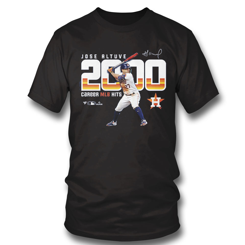 Jose Altuve Houston Astros Fanatics Branded 2000 Career Hits T-shirt