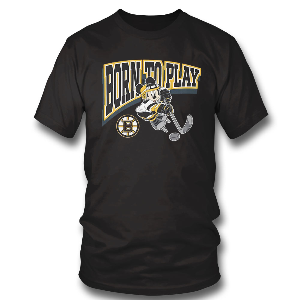 Mickey Mouse Born To Play Boston Bruins Shirt