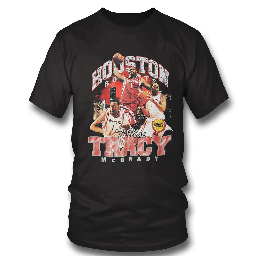 Tracy Mcgrady Houston Rockets Mitchell Ness Hardwood Classics Bling Concert Player T-shirt