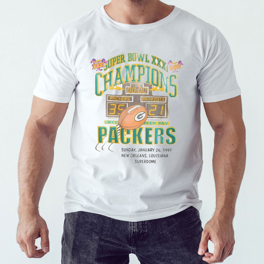 Aj Dillon T-shirt Super Bowl Xxxi Champions Green Bay Packers
