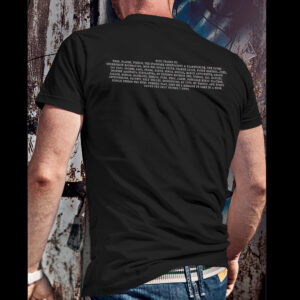 03 T shirt Mockup MAN v2 Thank you Joel Jai Paul Grimes Lana my sisters Youre the only friend I need shirt