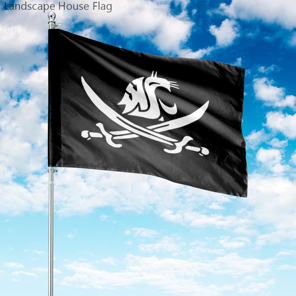 Coach Mike Leach Swing Your Sword Go Cougs Wsu Pirates Flag