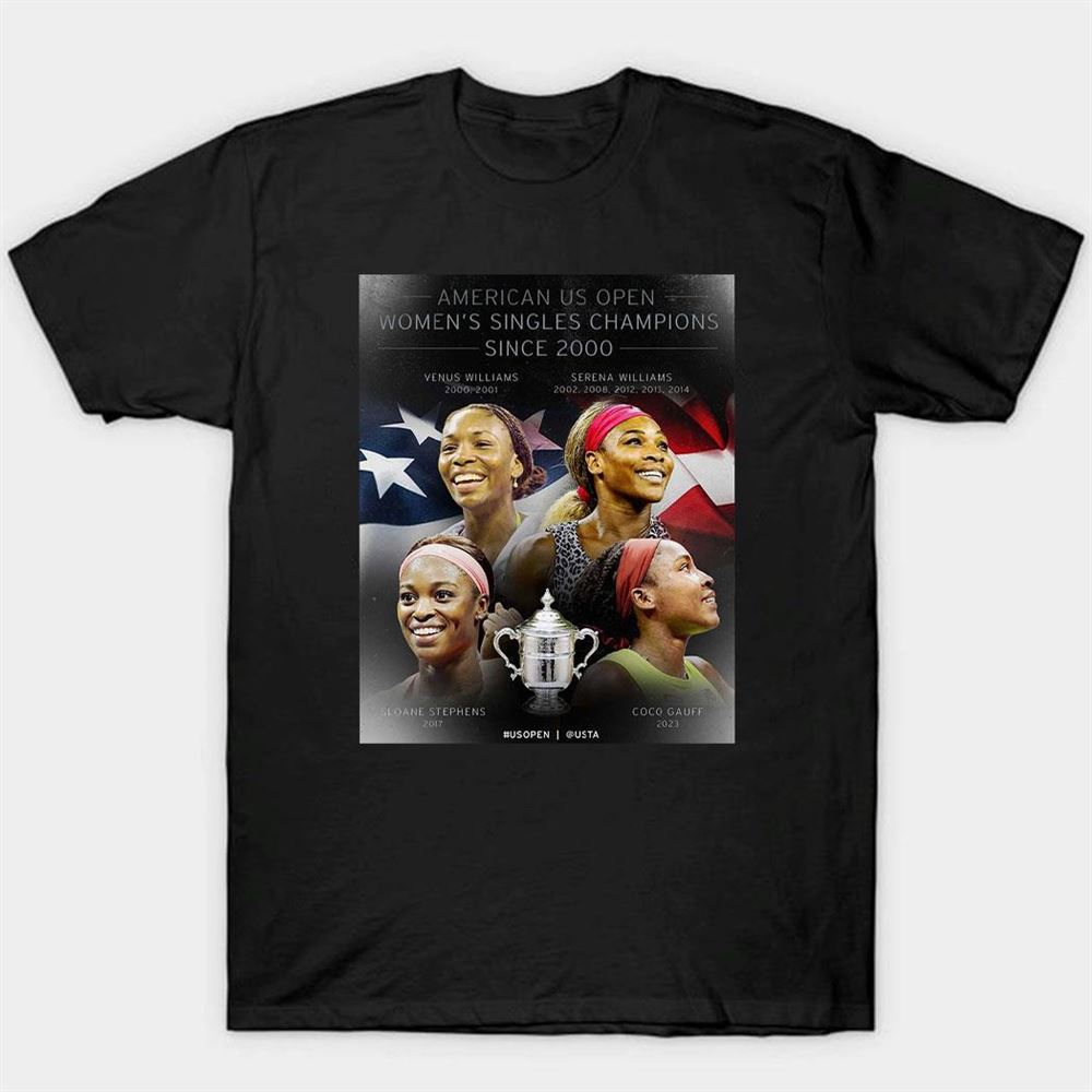 Coco Gauff American Us Open Women’s Singles Champions Since 2000 Tennis Shirt