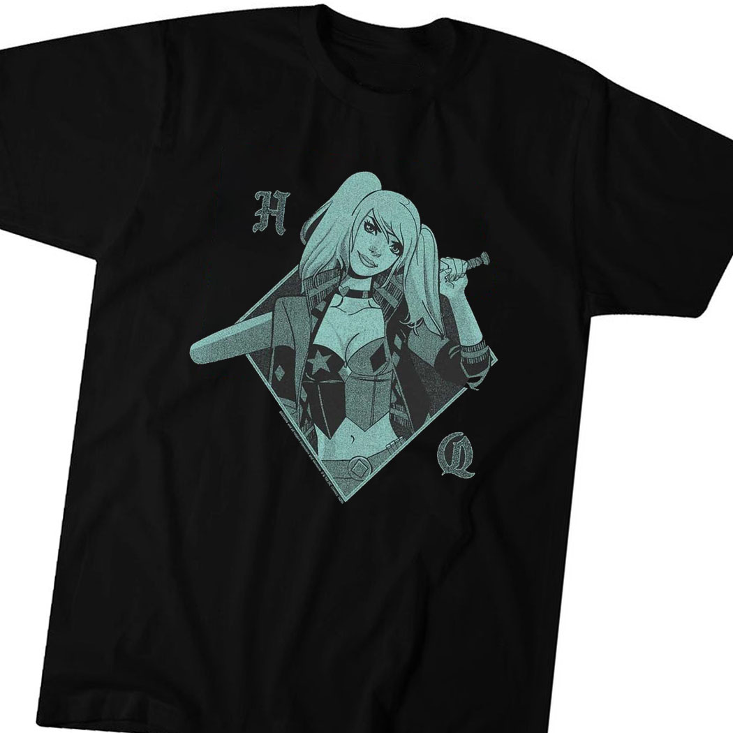 Dc Batman Gotham Slugger Harley Quinn Shirt