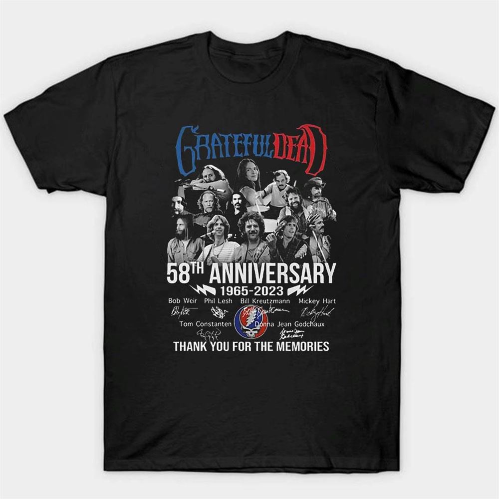 Grateful Dead 58th Anniversary Thank You For The Memories 1965 – 2023 T-shirt