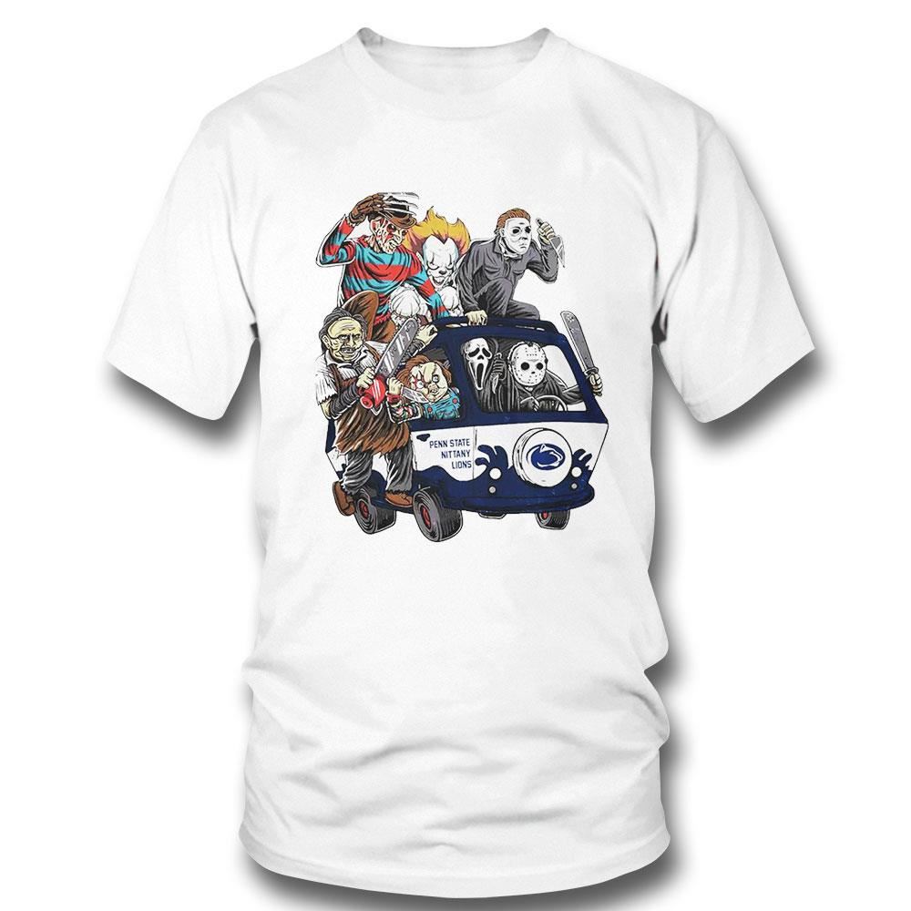 Penn State Halloween Nittany Lions Horror Movies Characters Bus Shirt