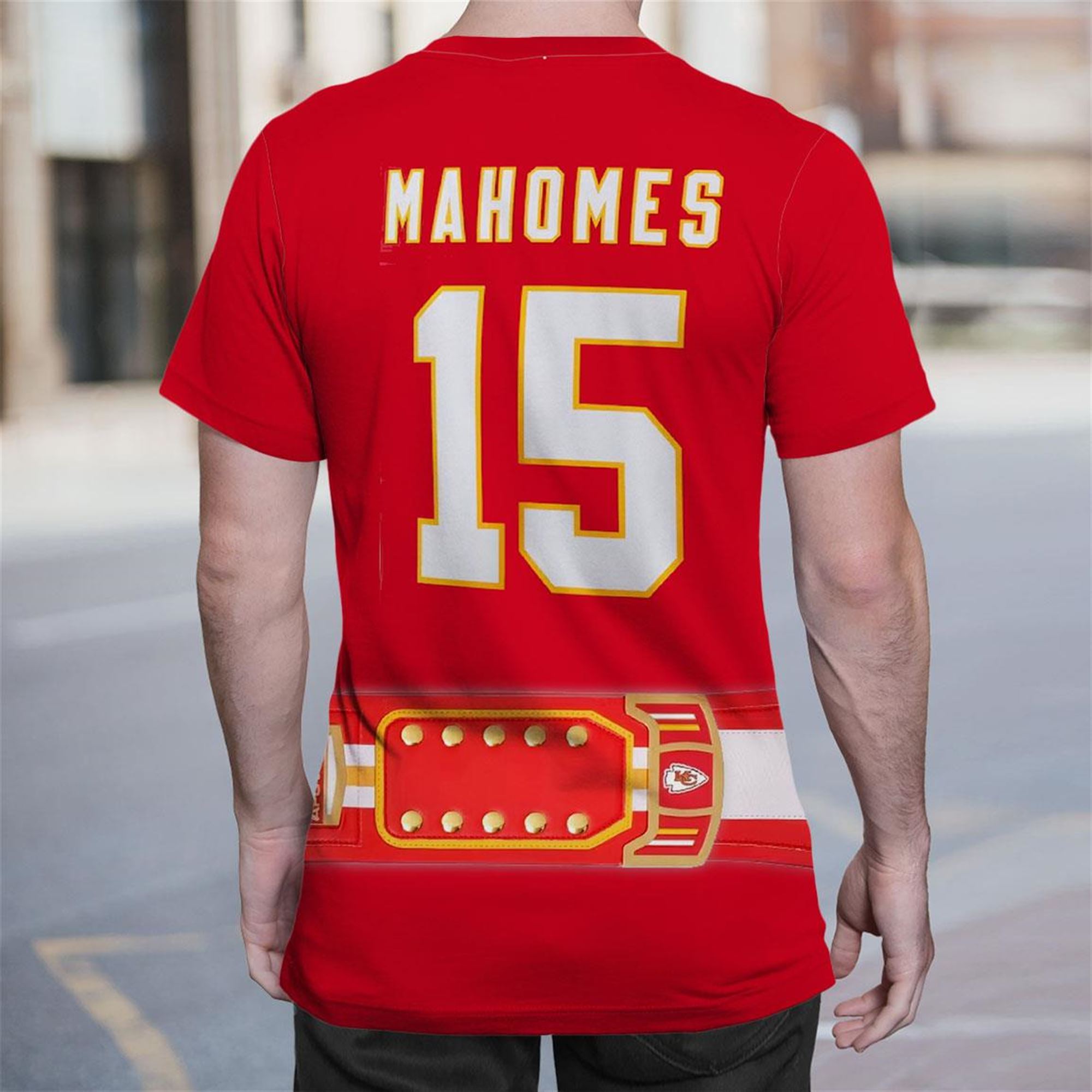 Custom Kansas City Chiefs Wwe Legacy Title Belt Shirt