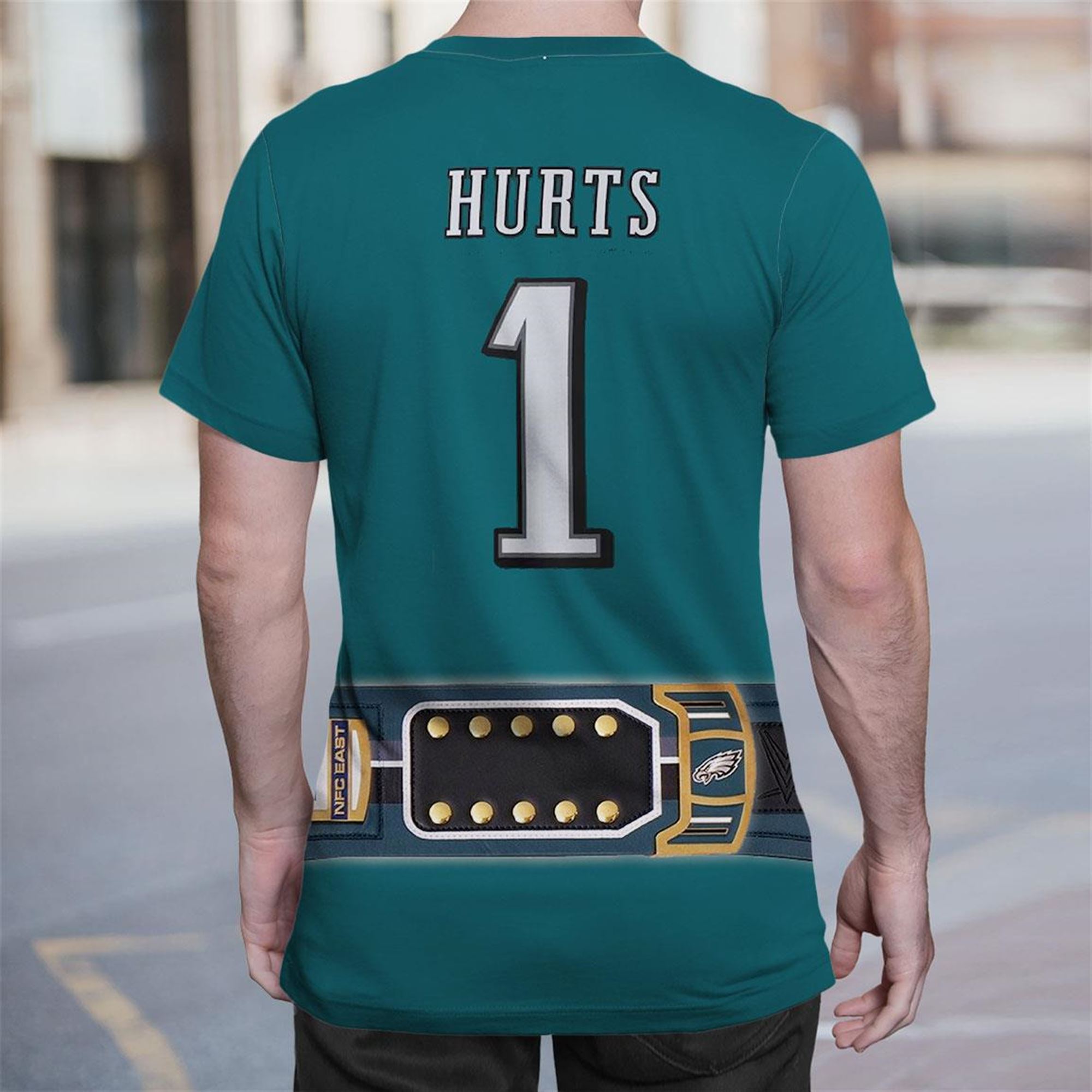 Custom Philadelphia Eagles Wwe Legacy Title Belt Shirt