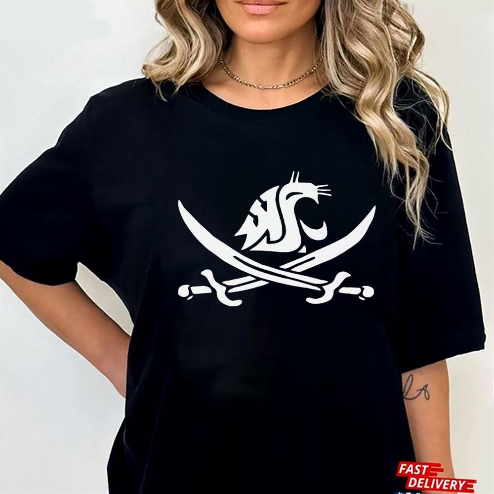 Wsu Pirate Swing Your Sword Flag T-shirt