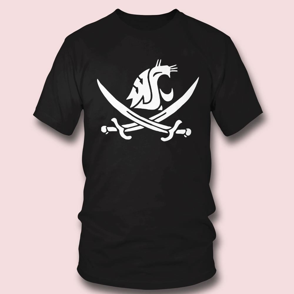 Coach Mike Leach Wsu Pirate Flag Shirt Ladies Tee