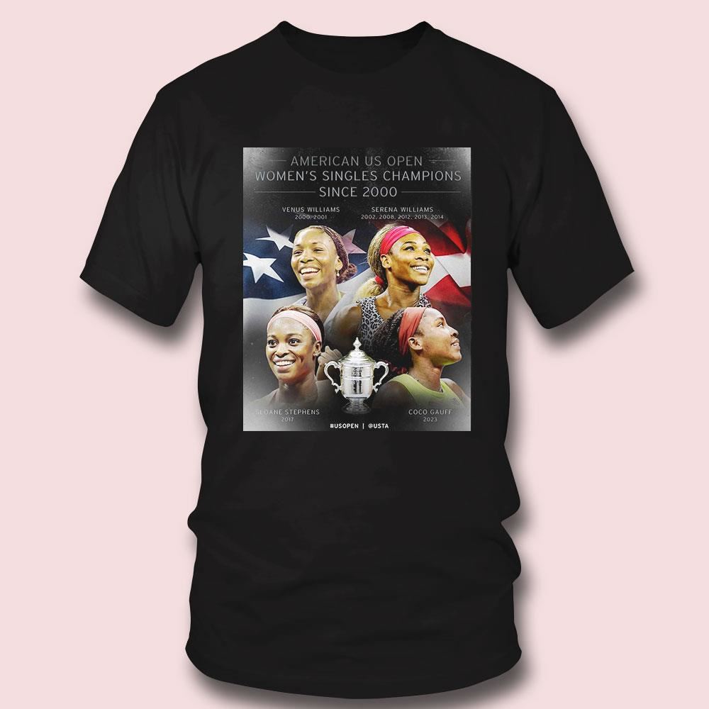 Coco Gauff American Us Open Women’s Singles Champions Since 2000 Tennis Shirt