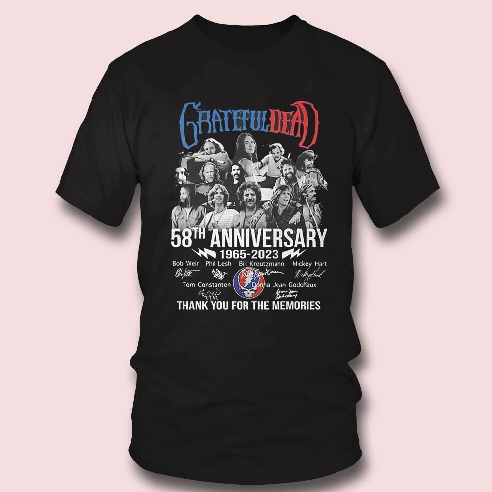 Grateful Dead 58th Anniversary Thank You For The Memories 1965 – 2023 T-shirt