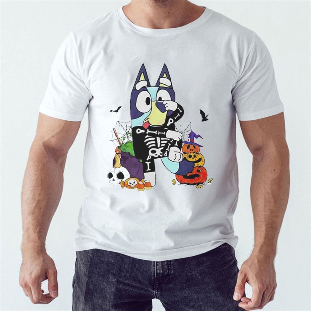 Bluey Skeleton Halloween Shirt Bluey Skeleton Halloween Shirt