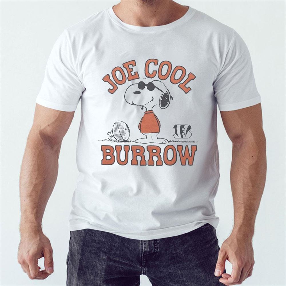 Peanuts X Bengals Joe Cool Burrow Shirt Peanuts X Bengals Joe Cool Burrow Shirt