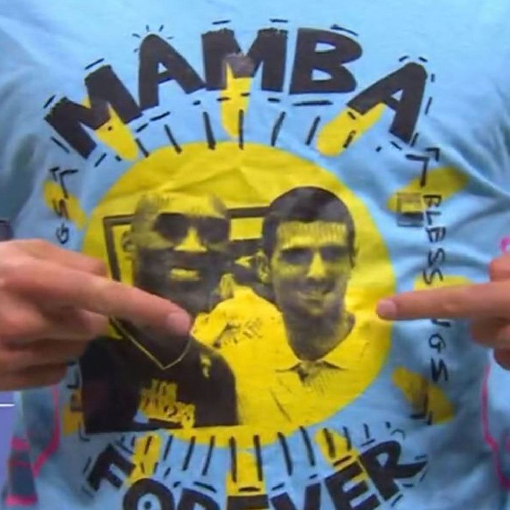 Djokovic Wearing Kobe Bryant Mamba Forever Shirt