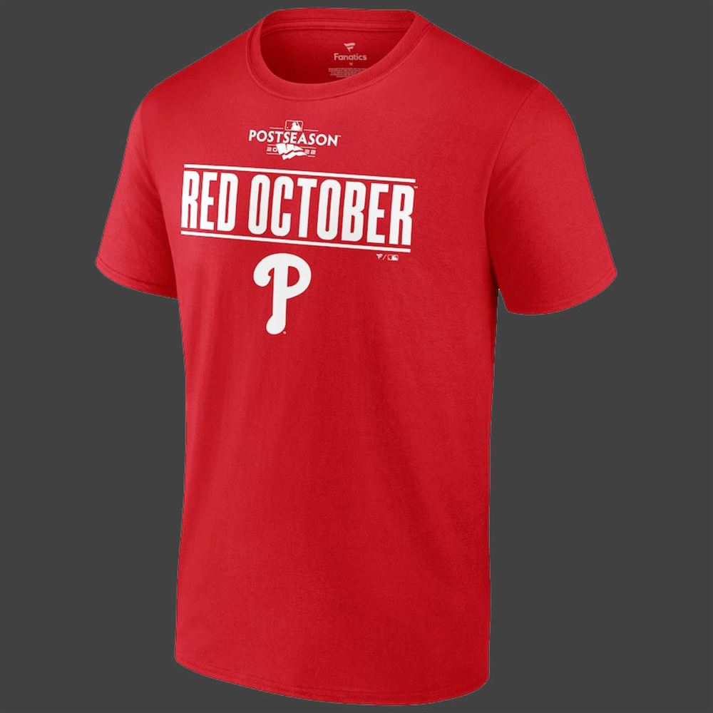 Red Phillies Red October 2023 Postseason Shirt