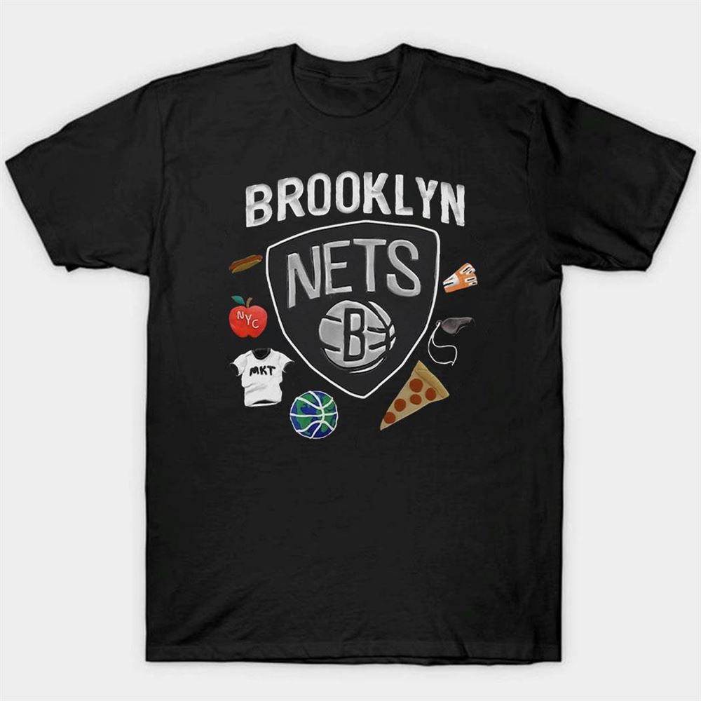 Brooklyn Nets Nba Market Claymation T-shirt