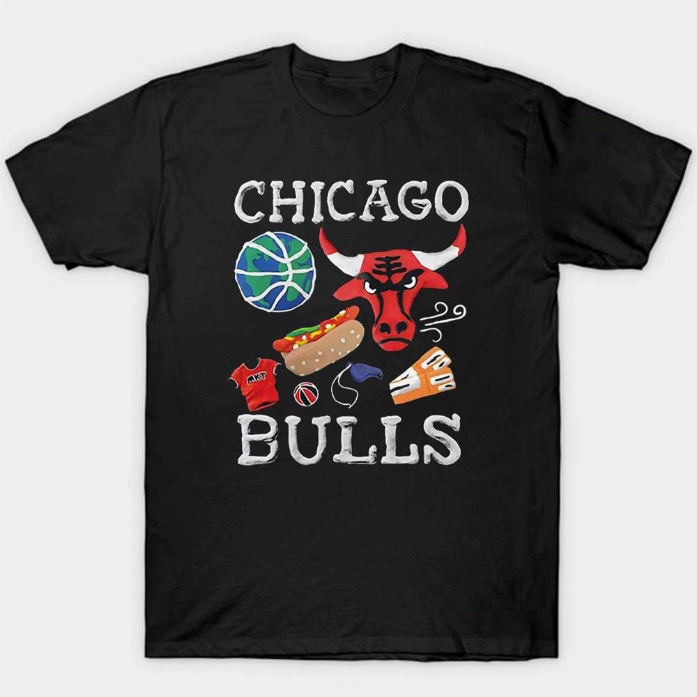 Chicago Bulls Nba Market Claymation T-shirt