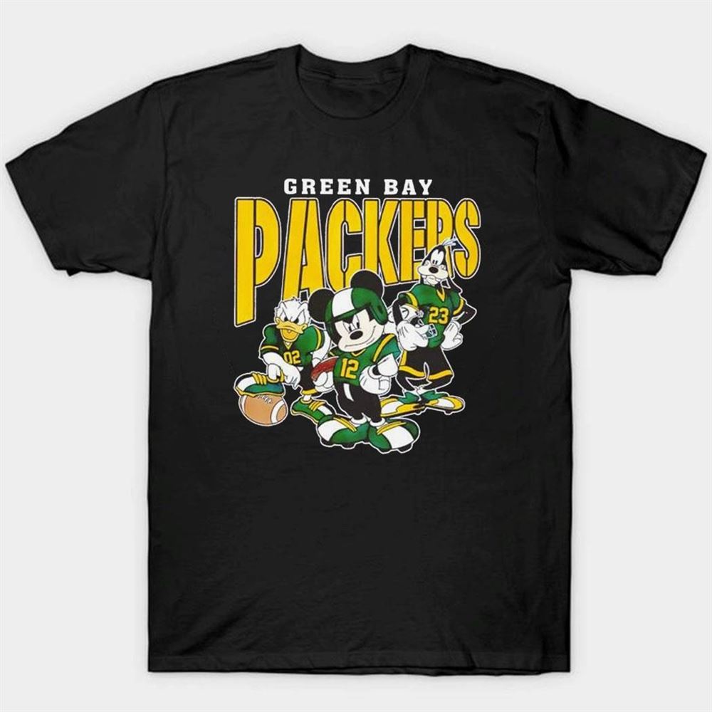 Green Bay Packers Mickey Donald Duck And Goofy Shirt