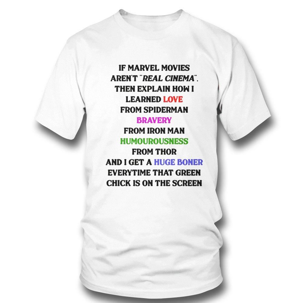 If Marvel Movies Aren’t Real Cinema Shirt Then Explain How I Learned Love Spiderman