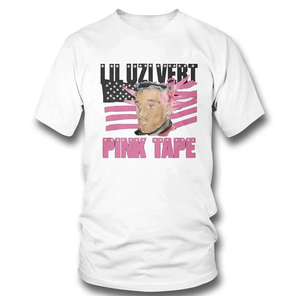 Lil Uzi Vert Pink Tape Black Portrait T-shirt