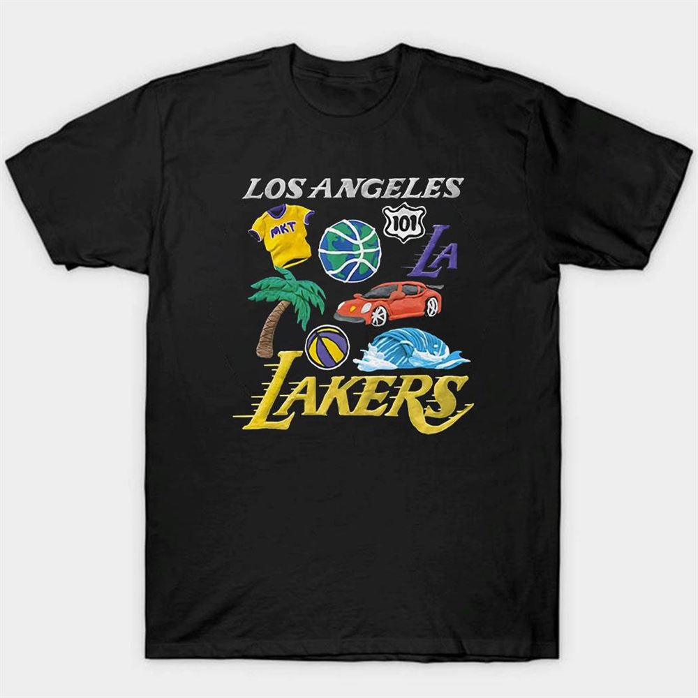 Los Angeles Lakers Nba Market Claymation T-shirt