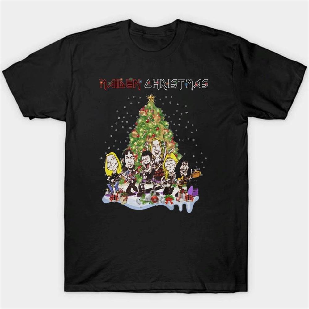 Maiden Christmas Iron Maiden Heavy Metal Band T-shirt