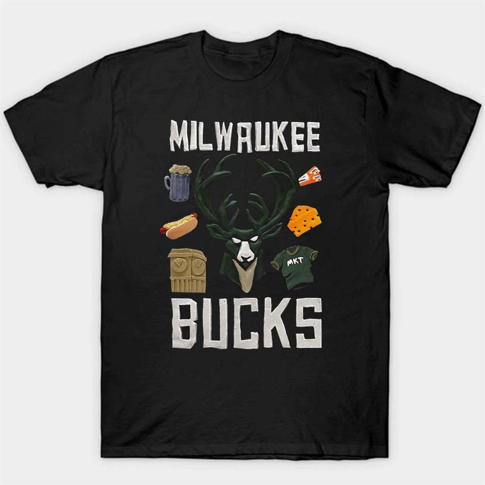 Milwaukee Bucks Nba Market Claymation T-shirt