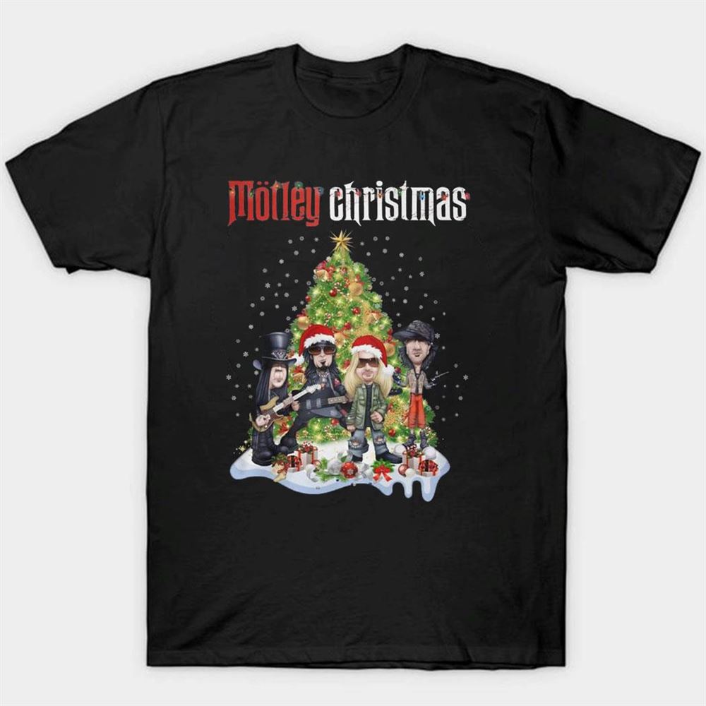 Motley Christmas Motley Crue Heavy Metal Band T-shirt
