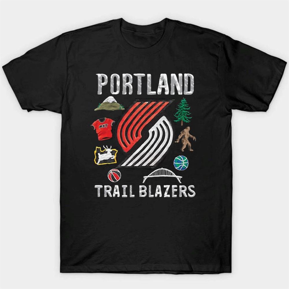 Portland Trail Blazers Nba Market Claymation T-shirt
