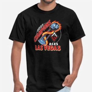 2 Las Vegas Aces Homage 2023 WNBA Finals Champions Trophy T Shirt