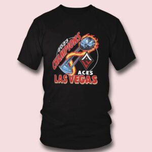 4 Las Vegas Aces Homage 2023 WNBA Finals Champions Trophy T Shirt