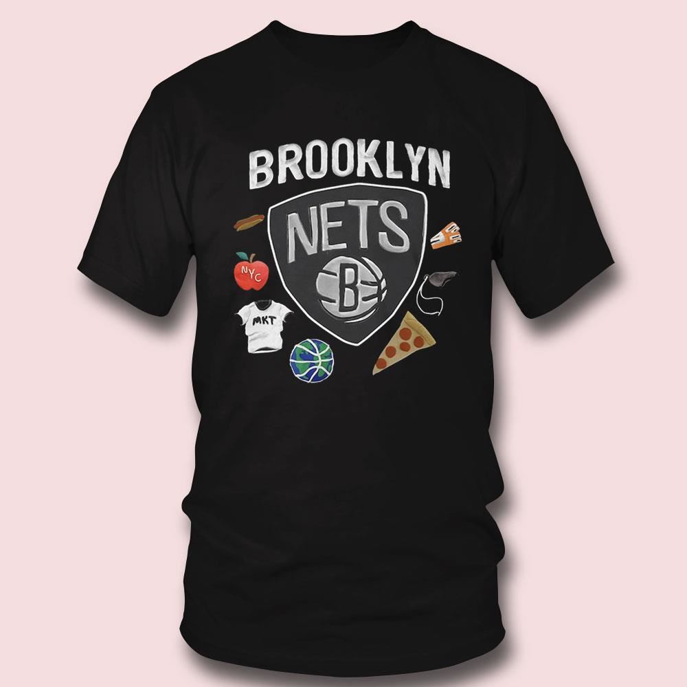 Brooklyn Nets Nba Market Claymation T-shirt Brooklyn Nets Nba Market Claymation T-shirt