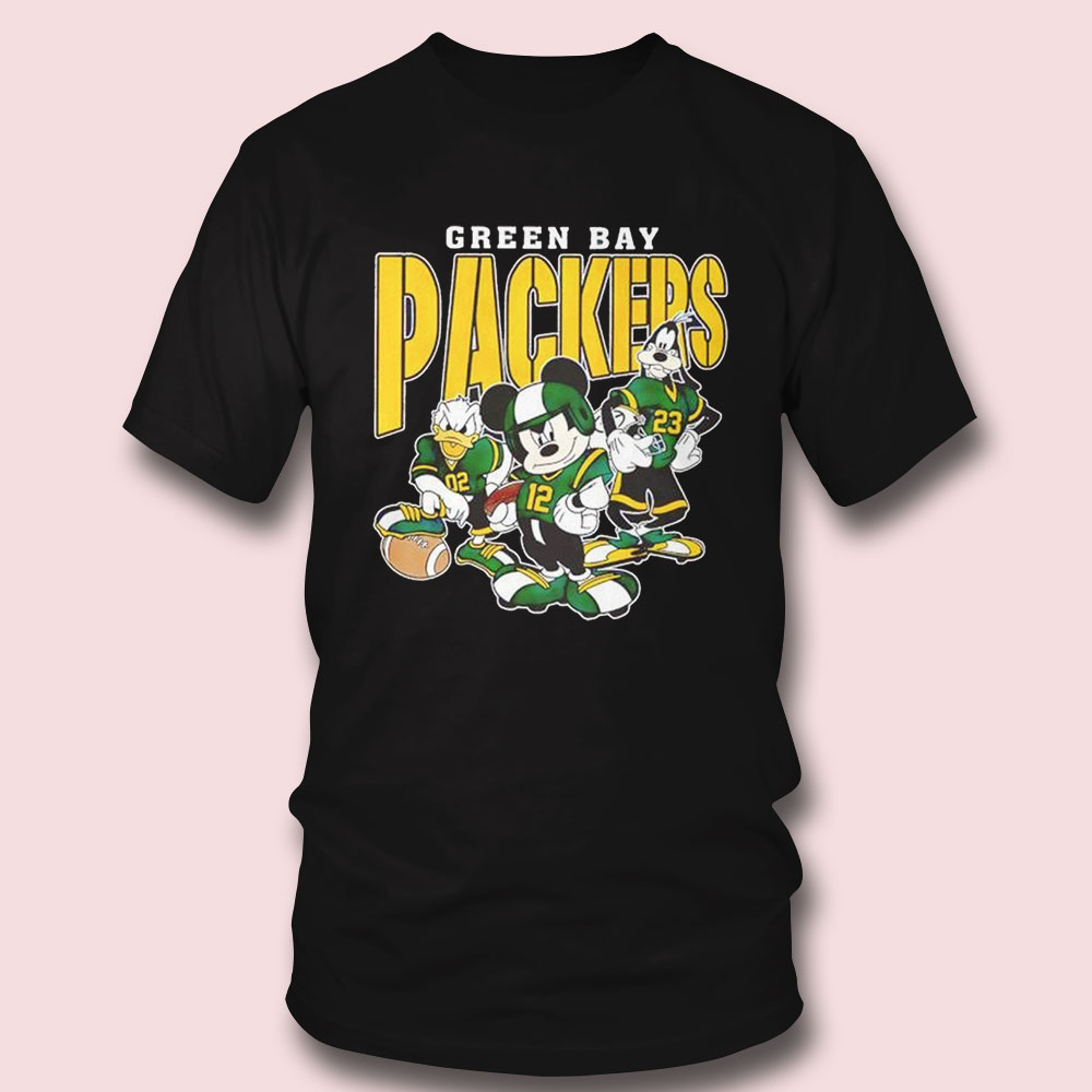 Green Bay Packers Mickey Donald Duck And Goofy Shirt