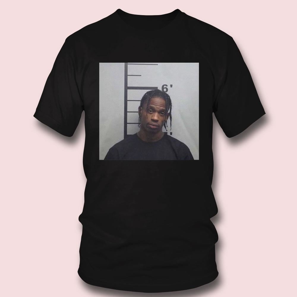 Houston Rapper Travis Scott Mugshot Shirt Ladies Tee
